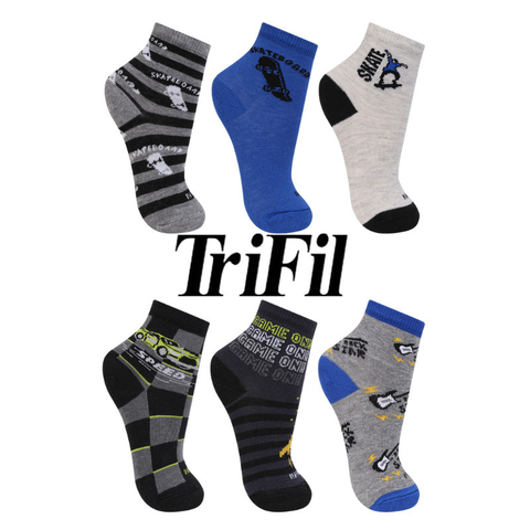 6 Pares Meia Infantil Menino Tamanho 26 a 29 Trifil