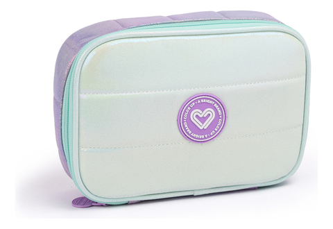 Estojo Box Color Up Escolar Juvenil Casual Meninas Puffer