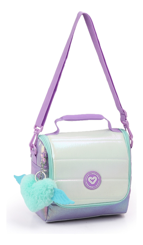 Lancheira Térmica Juvenil Menina Feminina Puffer Bicolor