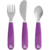 Kit de Talheres em Inox Splash Roxo Munchkin - comprar online