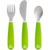 Kit de Talheres em Inox Splash Verde Munchkin - comprar online