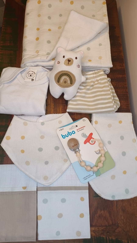 Kit Poá Bege: Presente Elegante e Confortável para Bebês