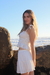 Falda lino bordada - comprar online