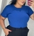 T-Shirt Manga Curta Plus Size Azul Royal - comprar online