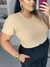 T-Shirt Manga Curta Plus Size Nude - comprar online