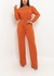 Conjunto Moletinho Rebeca Manga Longa - Terracota - comprar online