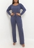 Conjunto Moletinho Rebeca Manga Longa - Chumbo - comprar online