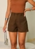 Shorts Alfaiataria Liz Marrom - comprar online