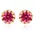 Brinco Infantil Cravejado Rosa Tarraxa Baby no Ouro - comprar online
