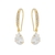 Brinco Gancho com Gota Cristal em Ouro - comprar online