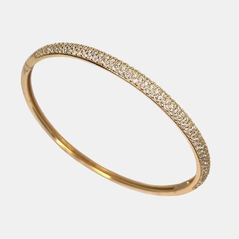 Bracelete Cravejado Banhado em Ouro