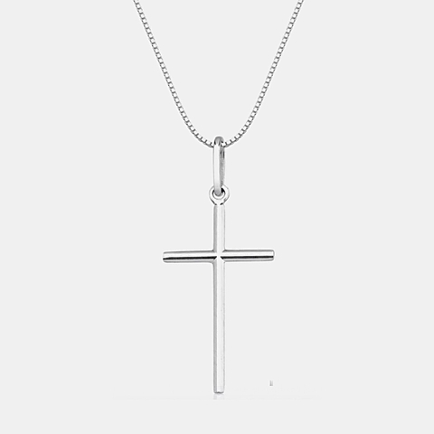 Corrente Veneziana Masculina Cruz de Prata 925