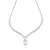 Colar Riviera de Zircônias com Pingente Gota Banhado a Ródio Branco