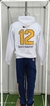 BUZO CON CAPUCHA BOCA JUNIORS BASQUET #12 " BANCO ALMAFUERTE " - comprar online
