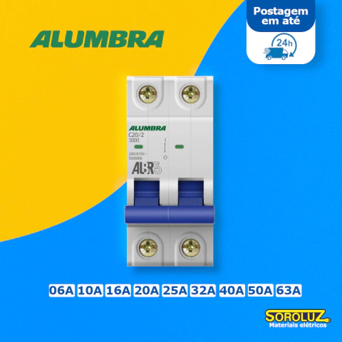 Disjuntor Bipolar Alumbra ALBR3 06A a 63A na internet
