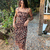 Vestido tule animal print