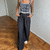 Calça pantalona com cinto - comprar online