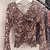 Camisa animal print com babados - comprar online