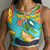 Cropped em malha estampado - comprar online