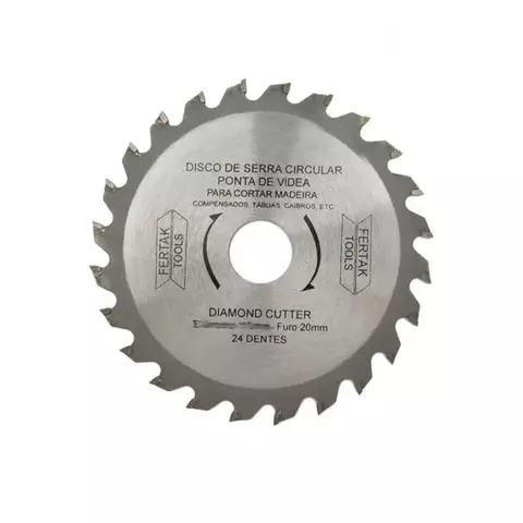 DISCO DE SERRA CIRCULAR 11O MM X 20 MM 24 DENTES FERTAK