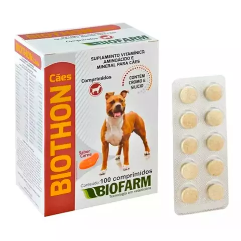 BIOTHON CÃES CX/100 COMPRIMIDOS-BIOFARM /SUPLEMENTO PARA CÃES