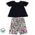 Conjunto Black com bermuda de flores na internet