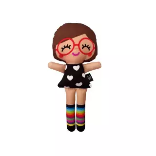 BONECA DE ÓCULOS E CORAÇÕES - comprar online