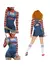 Scary Nightmare Killer Doll Cosplay Costume Set para Mulheres, Trajes de Hallowe na internet