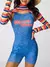 Scary Nightmare Killer Doll Cosplay Costume Set para Mulheres, Trajes de Hallowe