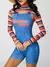 Scary Nightmare Killer Doll Cosplay Costume Set para Mulheres, Trajes de Hallowe