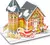 Quebra-cabeça dos desenhos animados casa castelo de construção. - comprar online