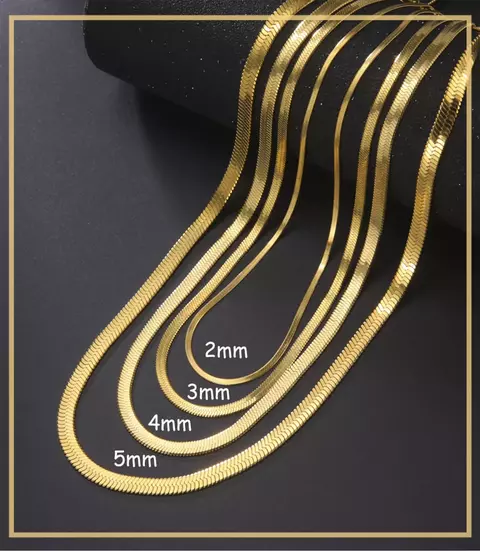 Colar de corrente de cobra de aço inoxidável para mulheres, homens. - comprar online