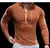 Camiseta esportiva masculina de manga comprida na cor laranja, com zíper frontal e ajuste ao corpo.