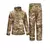 Uniforme de treinamento tático militar para crianças, composto por uma blusa e calças com estampa camuflada.