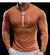 Camiseta esportiva masculina de manga comprida na cor laranja, com fechamento em zíper e bolso no peito.