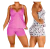 Conjunto baby doll em cores rosa e branco, com estampas e design confortável, ideal para moda íntima feminina.