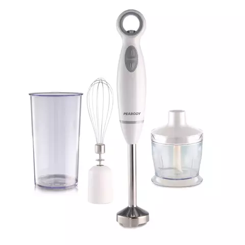 MIXER PEABODY LMA323B BLANCO C/ACC VASO PICADOR VELOC VARIABLE 600W - comprar online
