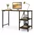 Escrivaninha Mesa Office Estudo Estilo Industrial Cor Preto Imbuia KLM