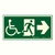 Placa PVC 12x24cm S15A "Cadeirante Direita"