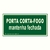 Placa PVC 10x20cm M4 "Mantenha Fechada"