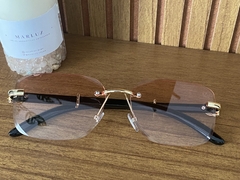 Óculos de Sol Quadrado Yara Rosa Degradê - Balgari Glasses