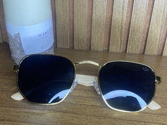 Óculos Hexagonal com Haste Bambu - Balgari Glasses