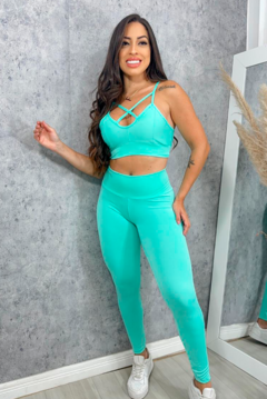 Top Vanessa Azul Turquesa Meril