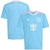 Kit-infantil-terceira-inter-miami-2025-adidas-originals-third-kit-azul-celeste-riscos-verticais-ondas-do-mar-gola-branca-linhas-rosas-punhos-três-listras-rosa-escudo-estilizado-logo-trefoil-branco-visual-retro-liberdade-para-sonhar-1