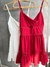 Imagem do Vestido Curto Rendas Linho Sasha Vermelho - Elegância Delicada