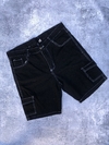 BERMUDA JEANS CARGO NEGRA