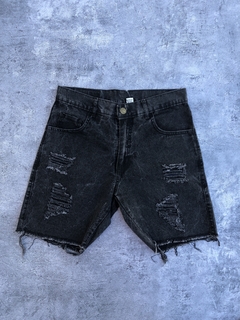 BERMUDA JEANS GRIS OSCURO
