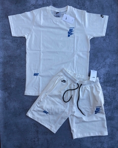 CONJUNTO CORTO NIKE BLANCO DOBLE LOGO - comprar online