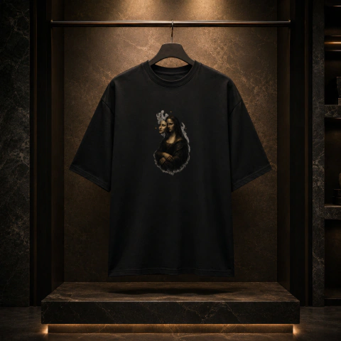Camiseta Oversized Preta A Face que Mostramos