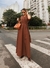Vestido gola italiana na cor marrom